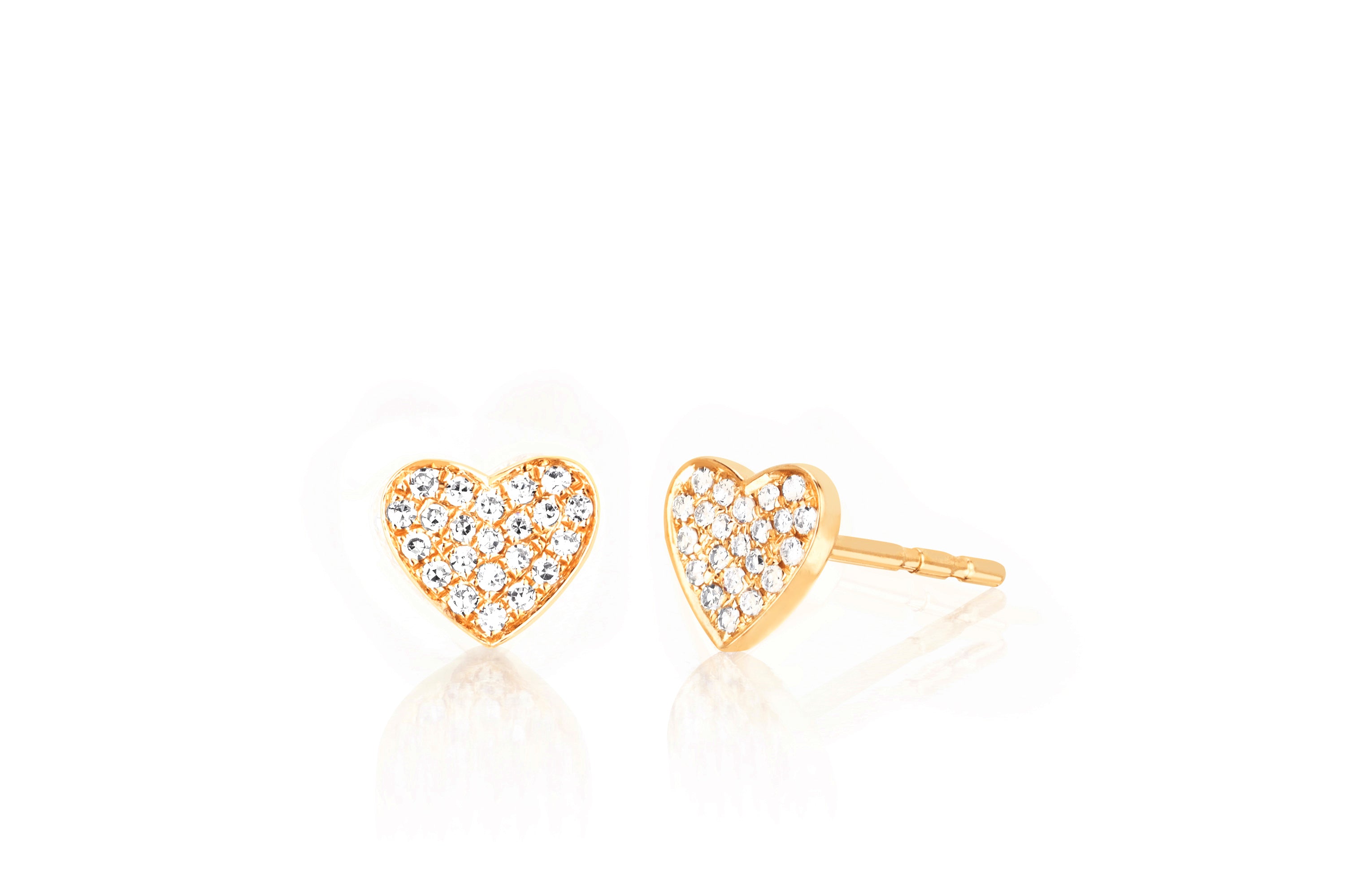 Diamond Heart Stud Earring