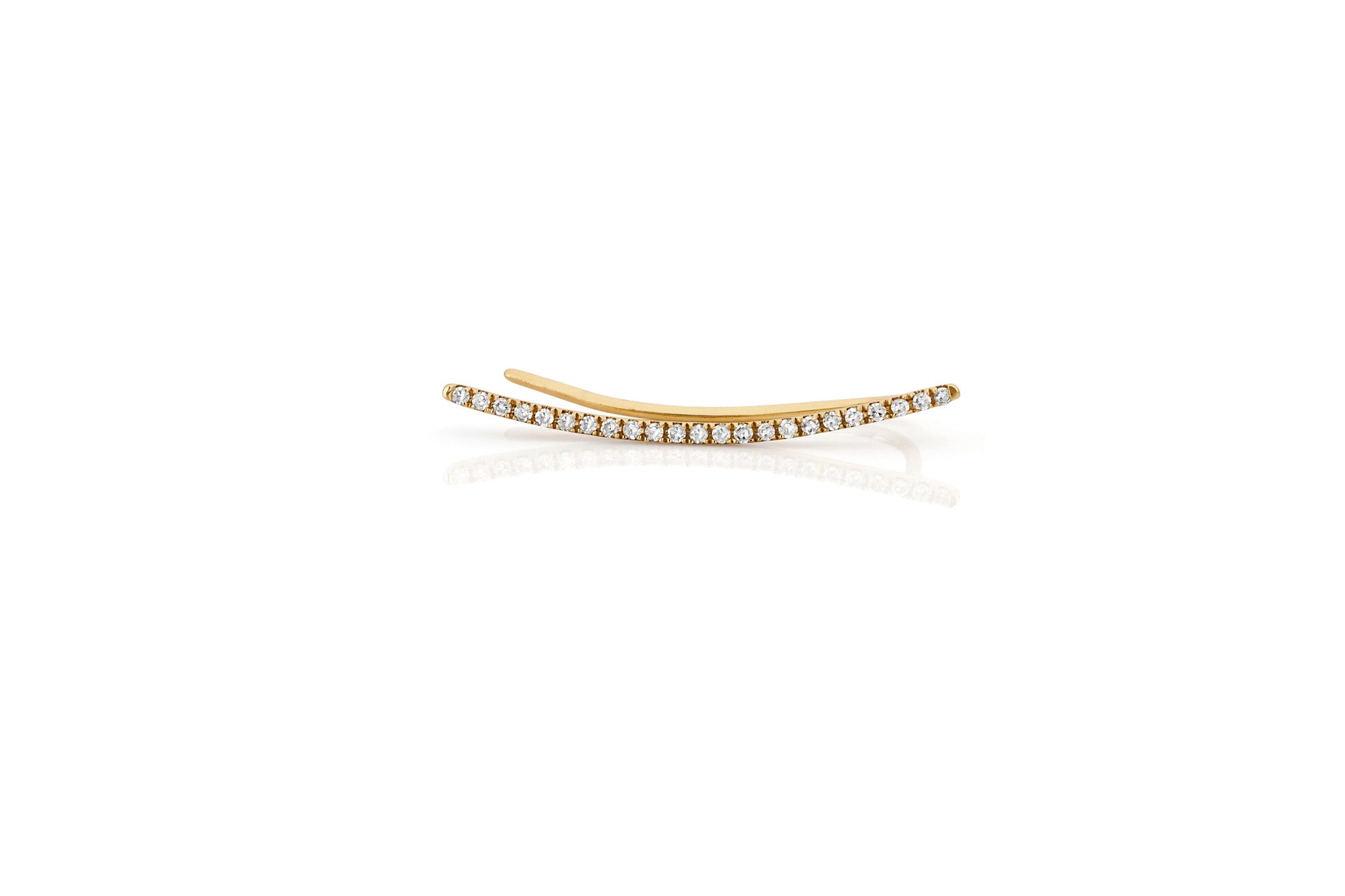 Diamond Curved Bar Ear Cuff