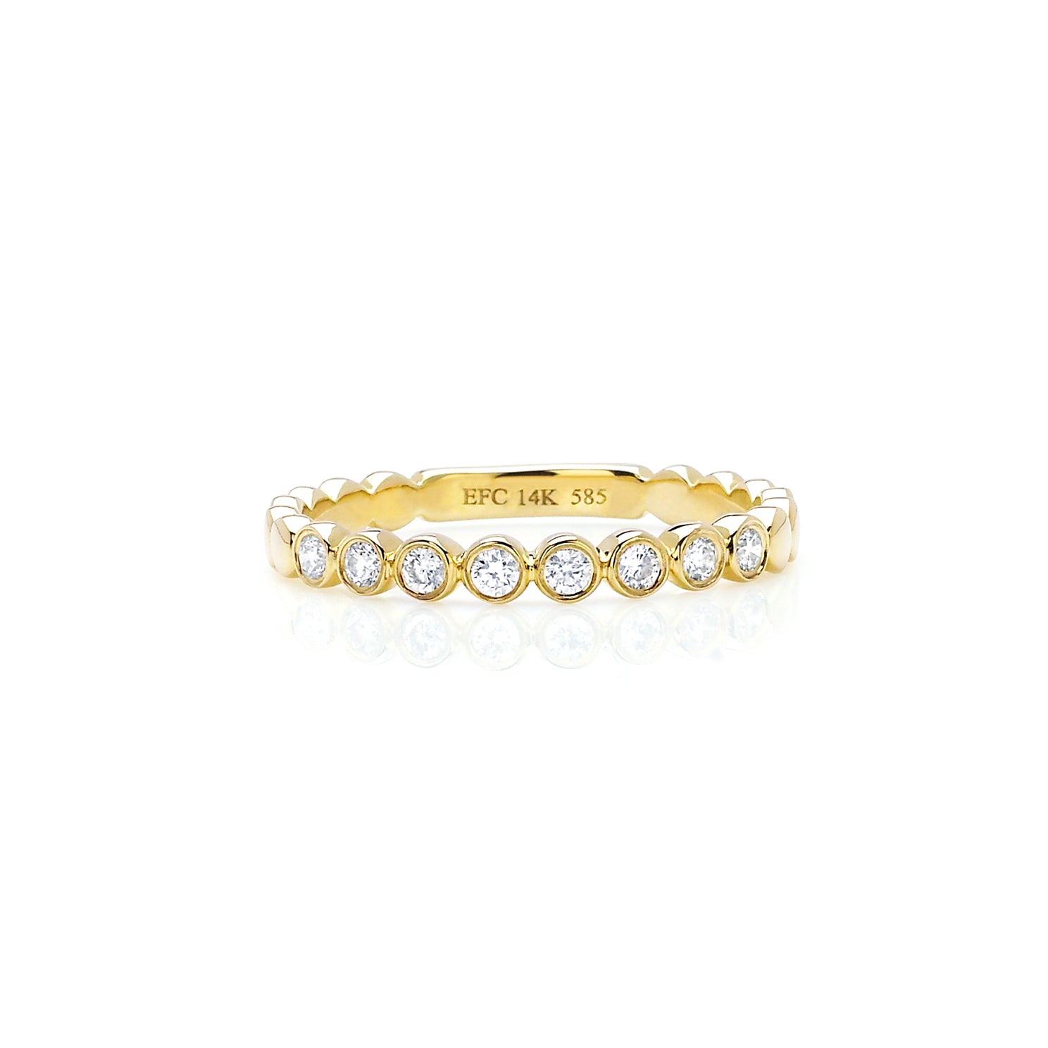 Diamond Bezel Stack Ring