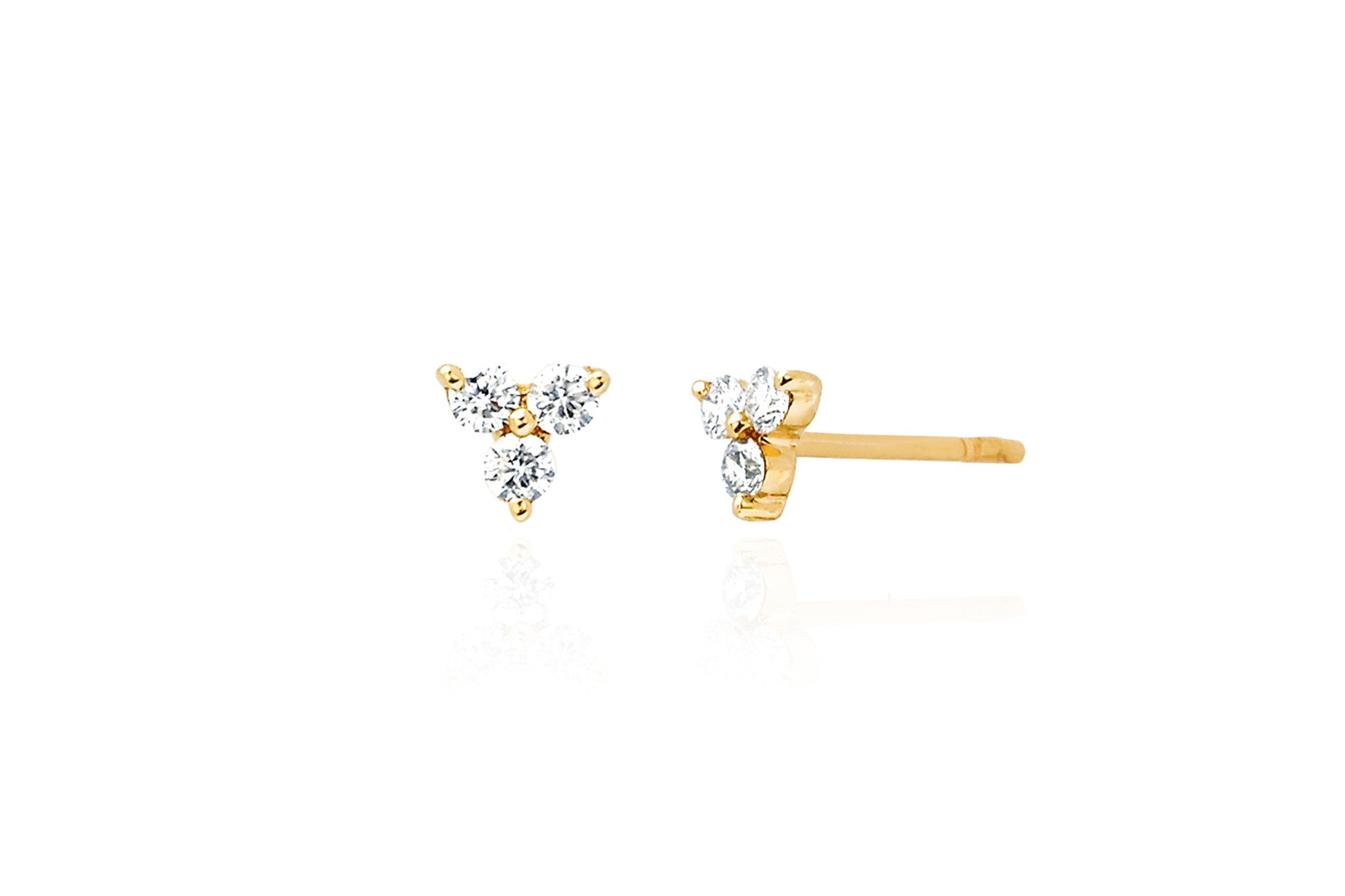 Diamond Trio Stud Earring