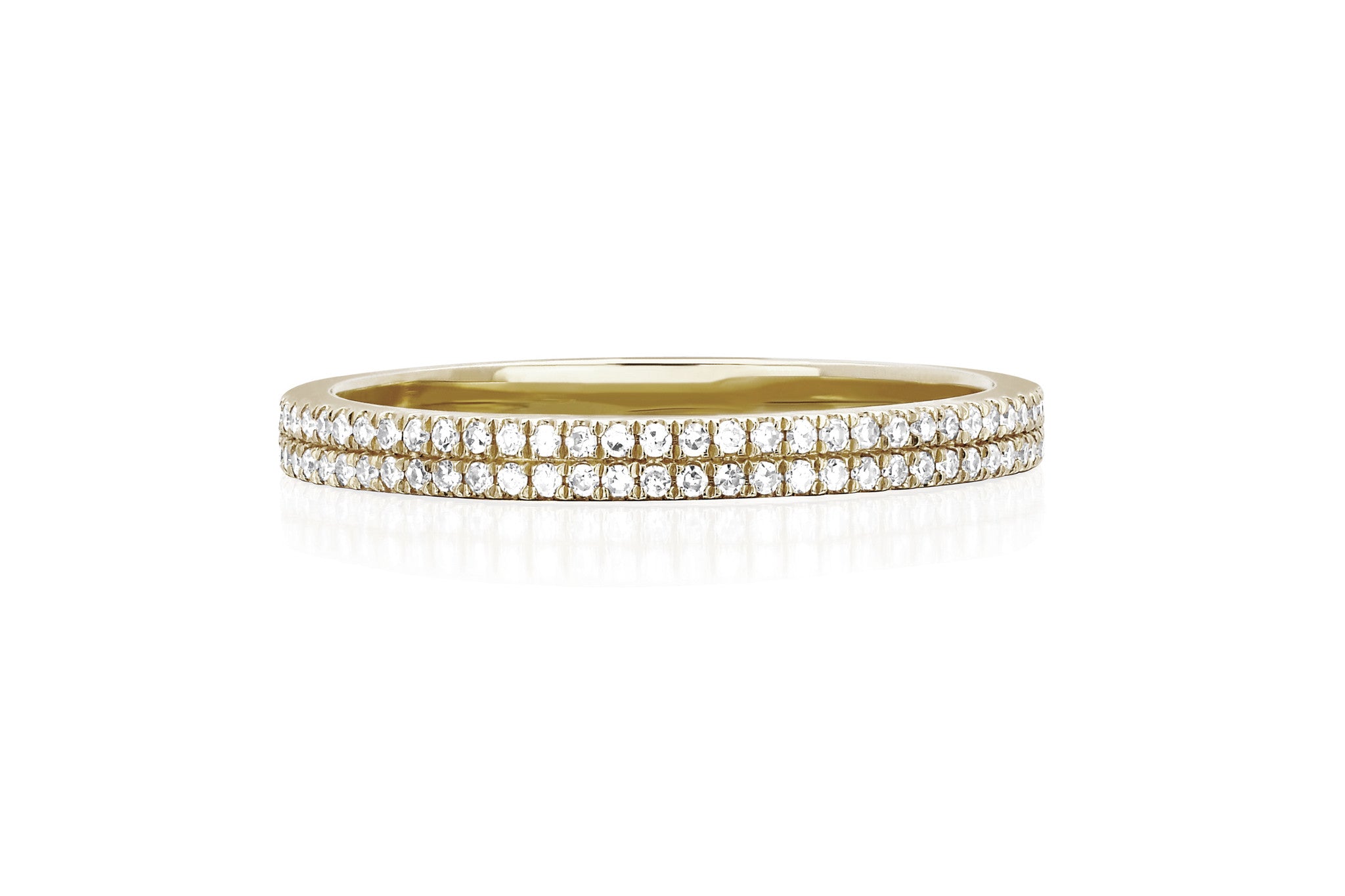 Double Diamond Eternity Band Ring