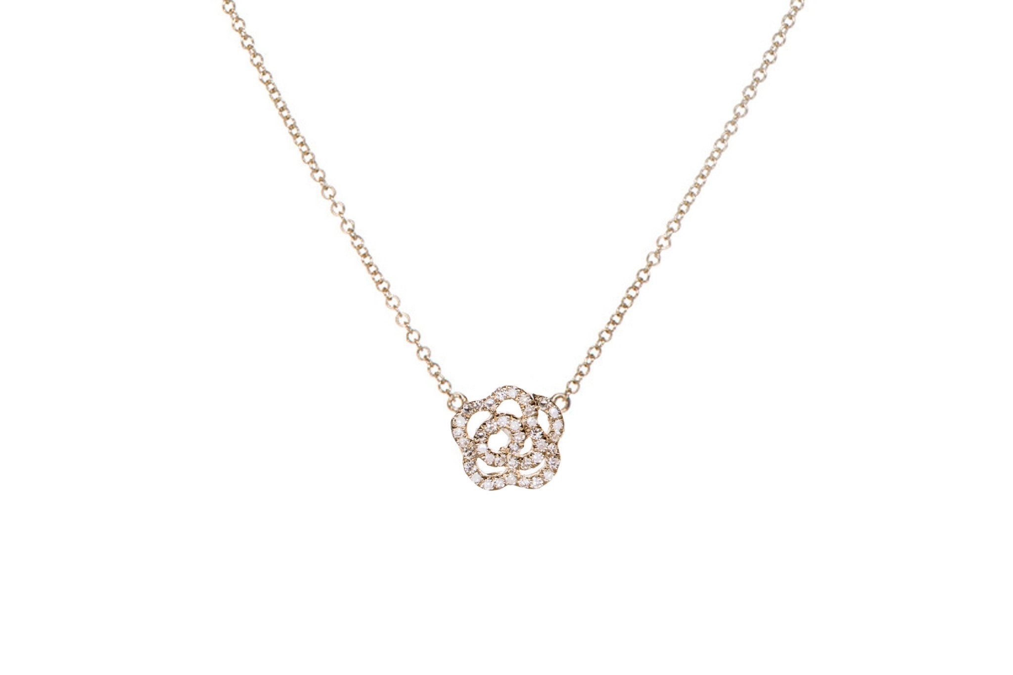 Diamond Rose Necklace