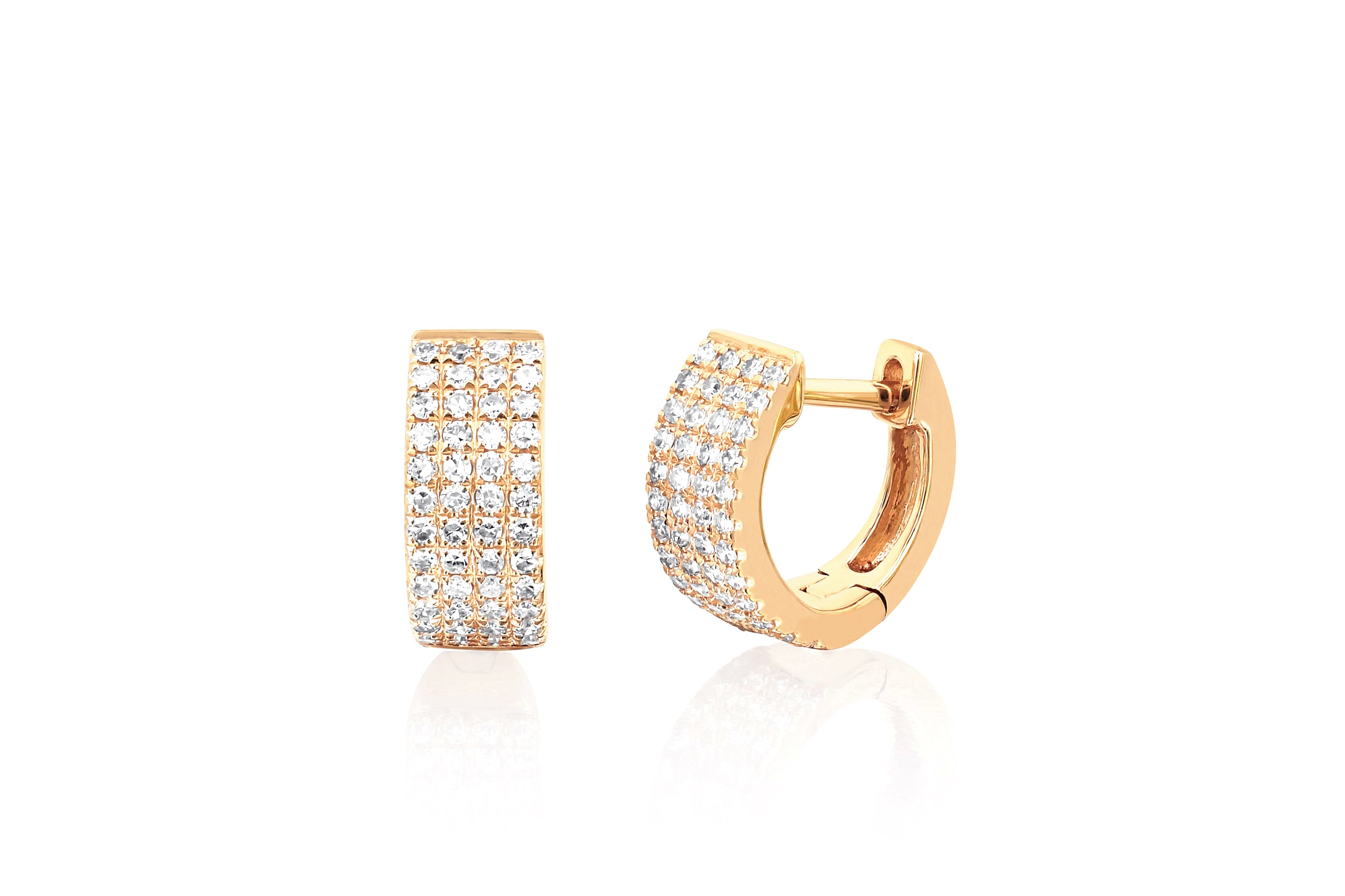 Diamond Jumbo Huggie Earrings