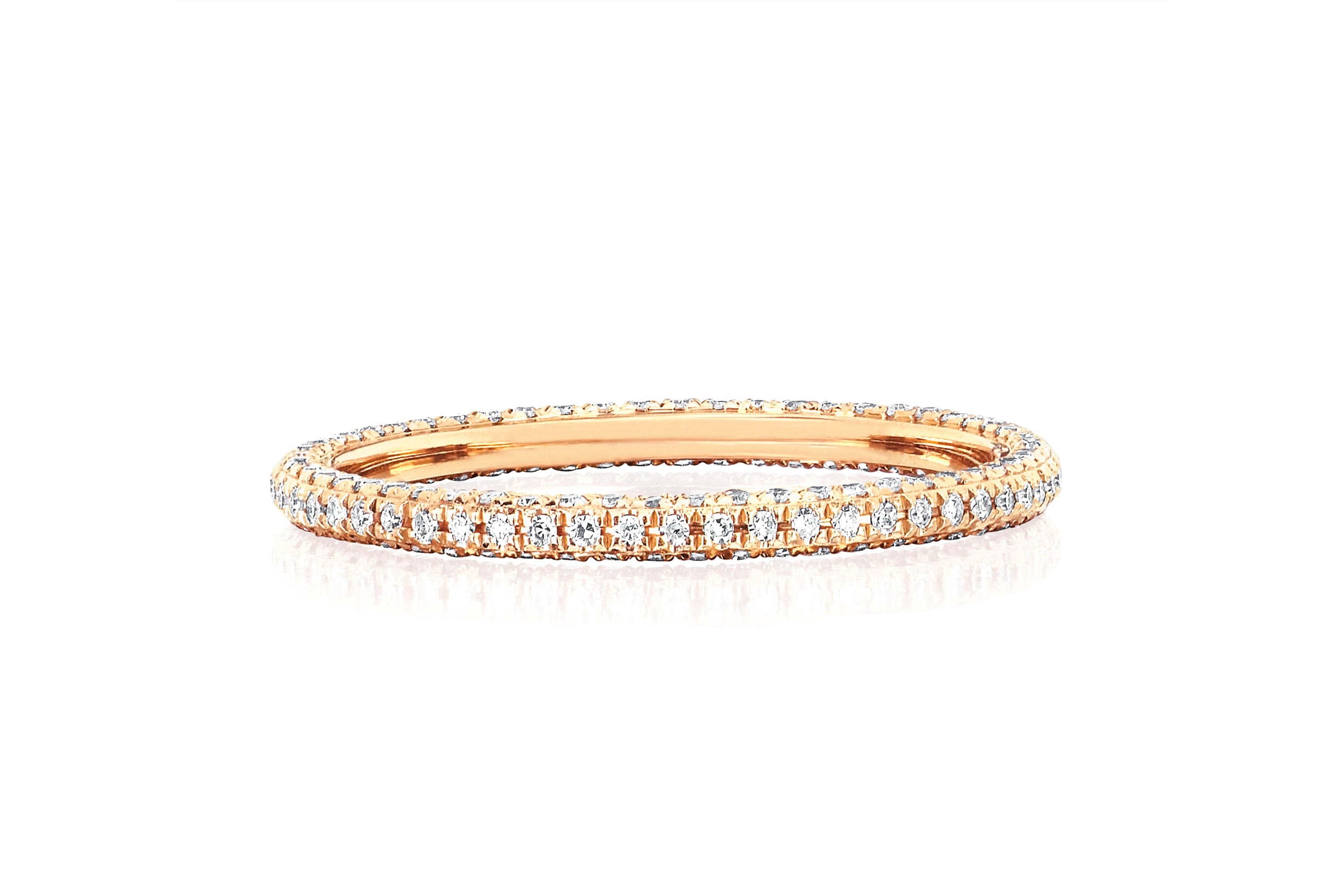 3 Sided Diamond Eternity Band Ring