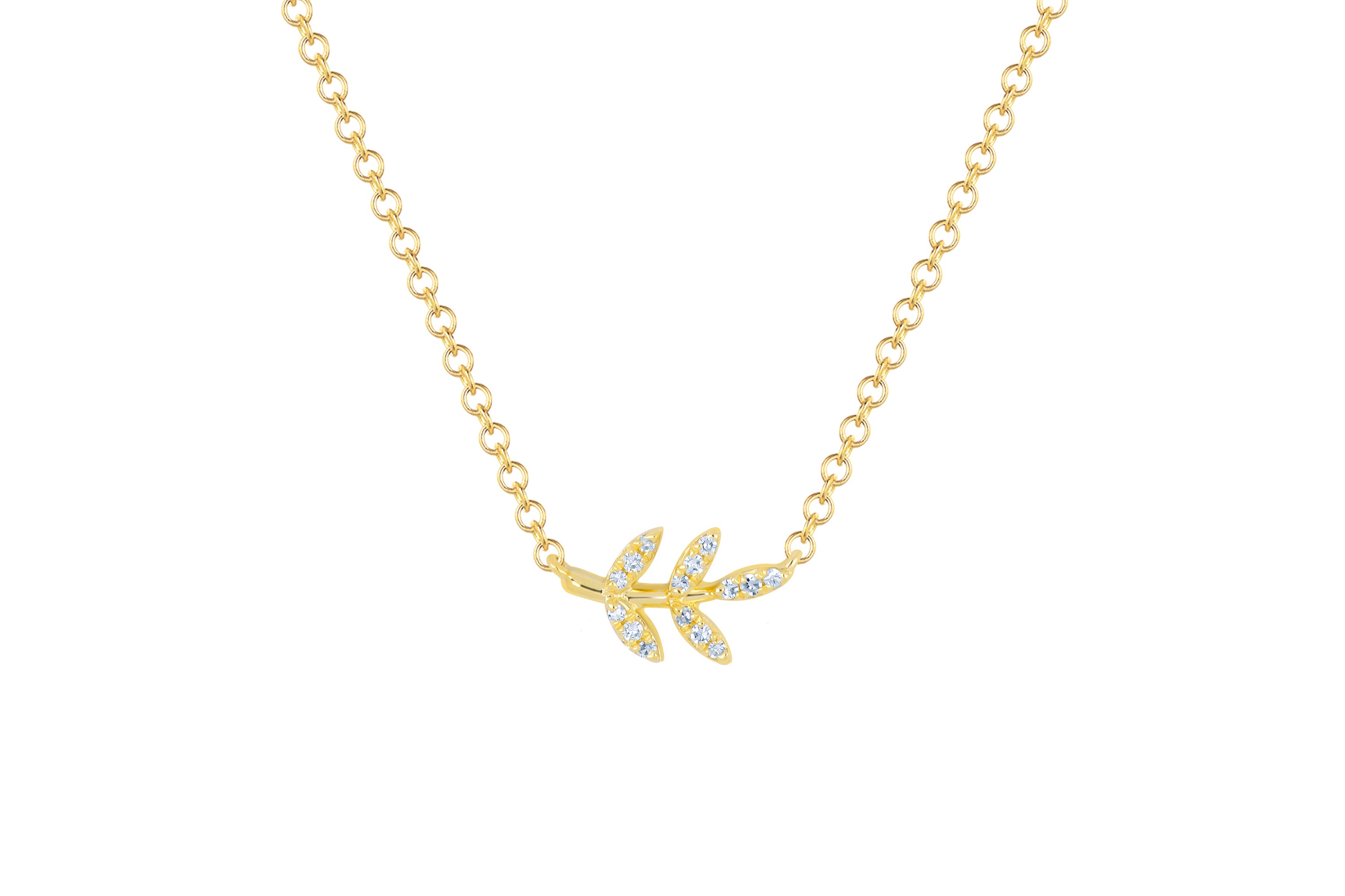 Diamond Leaf Necklace