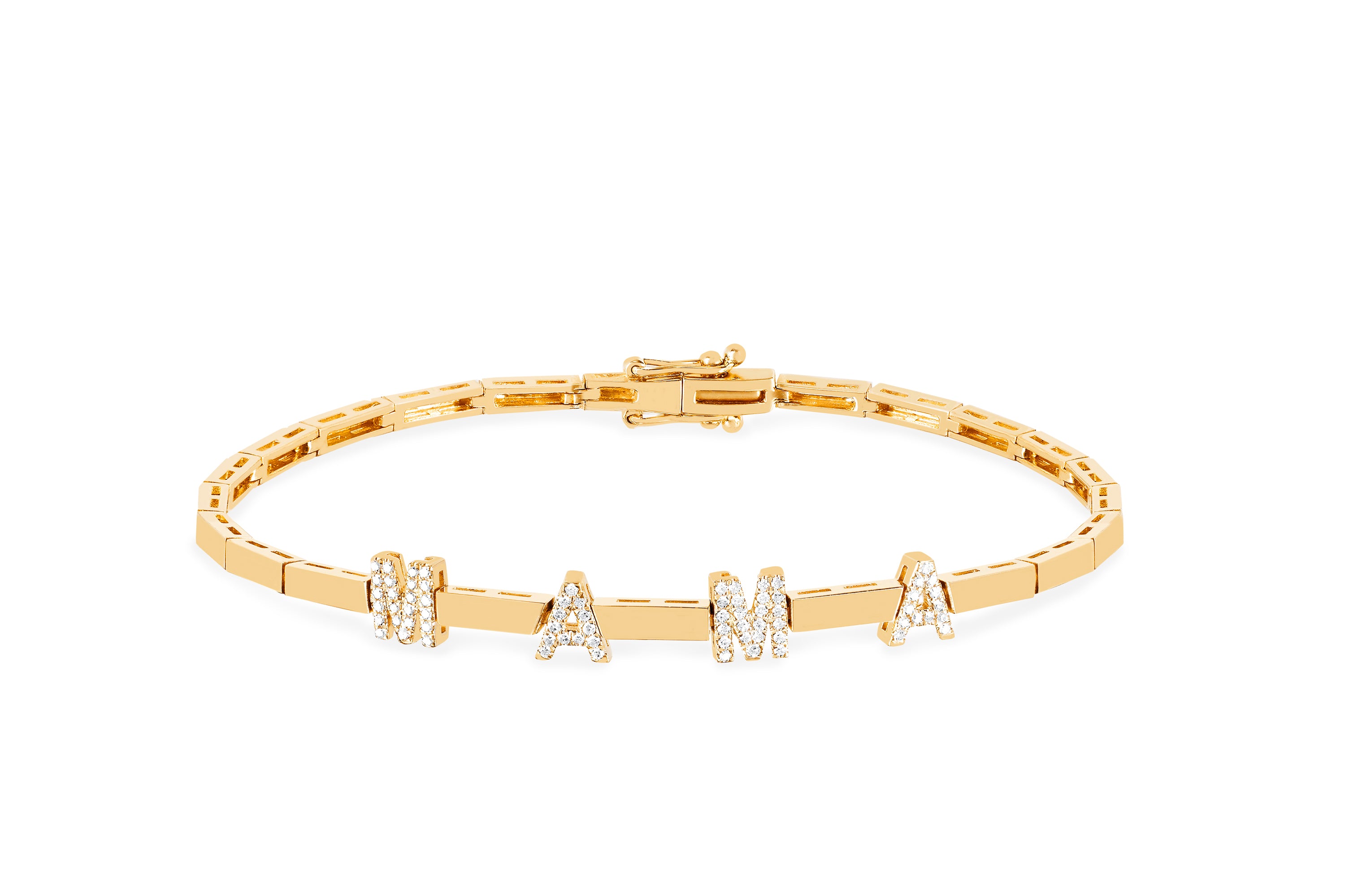 Gold Diamond Mama Bracelet