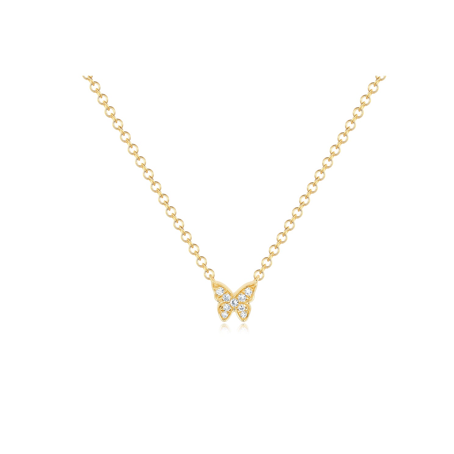 Baby Diamond Butterfly Necklace