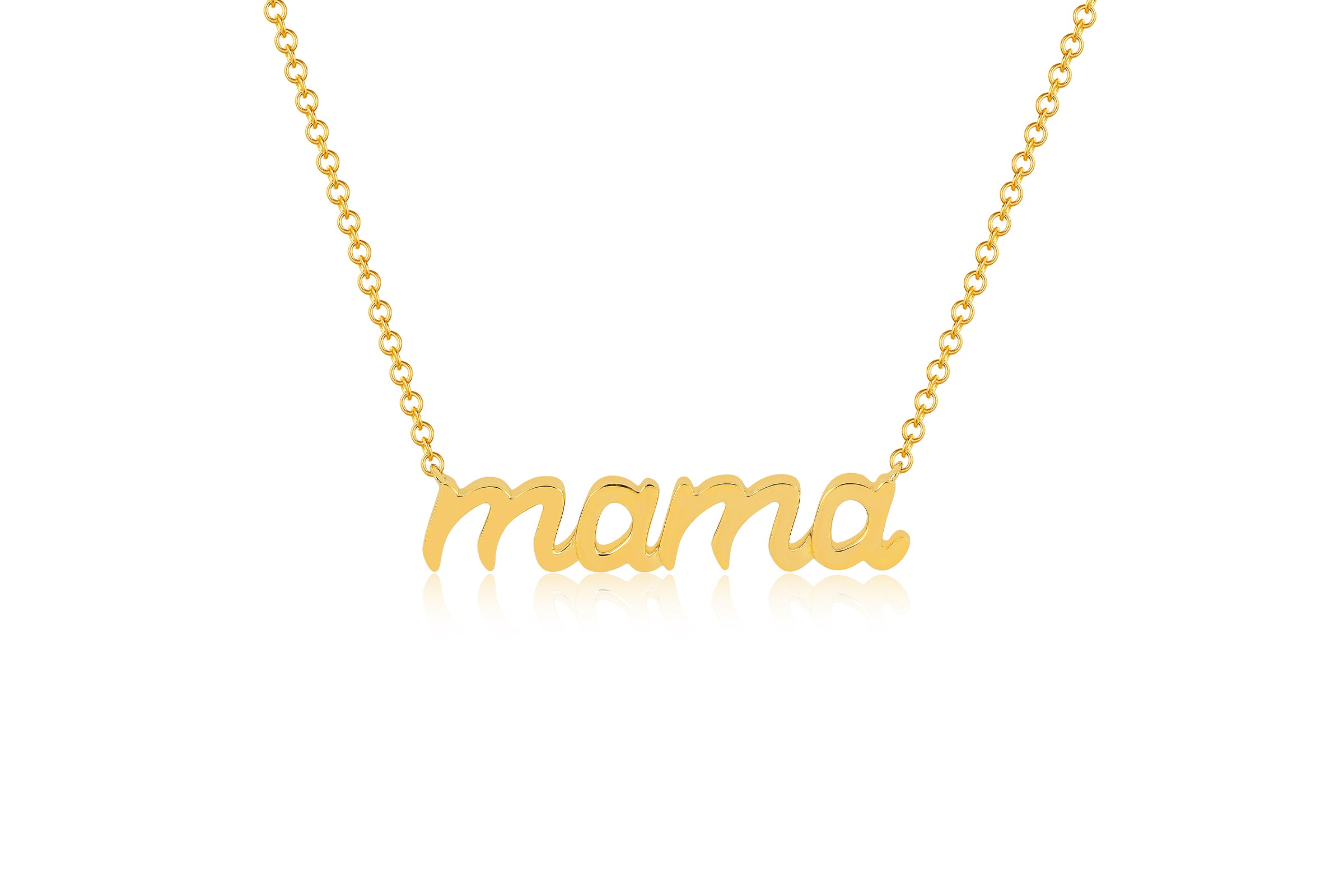 Script Gold Mama Necklace