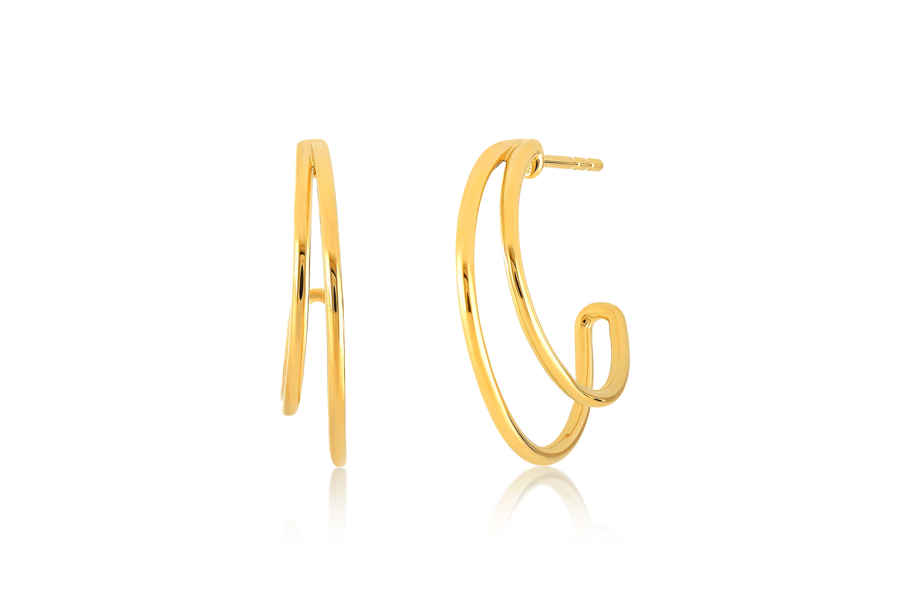 Gold Double Hoop Earring