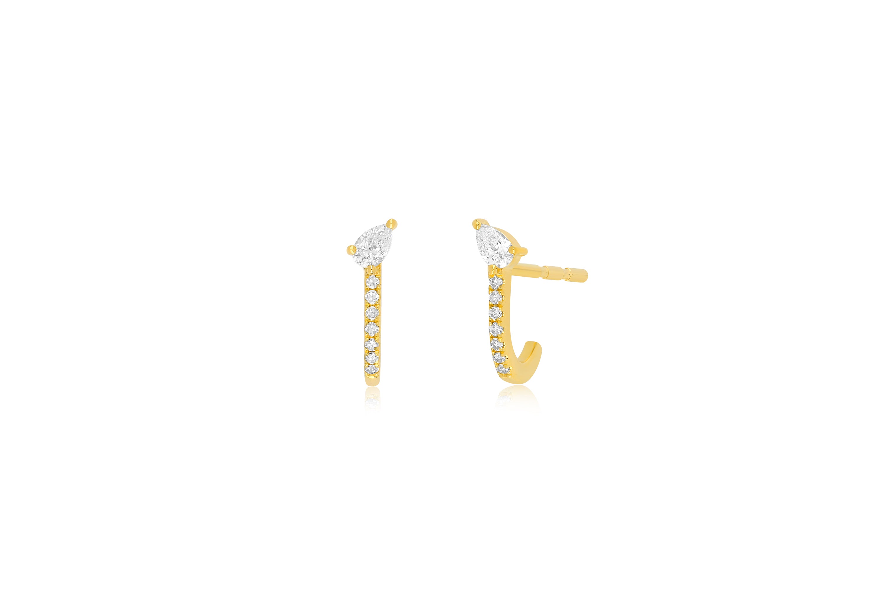 Diamond Pear-fect Huggie Earring