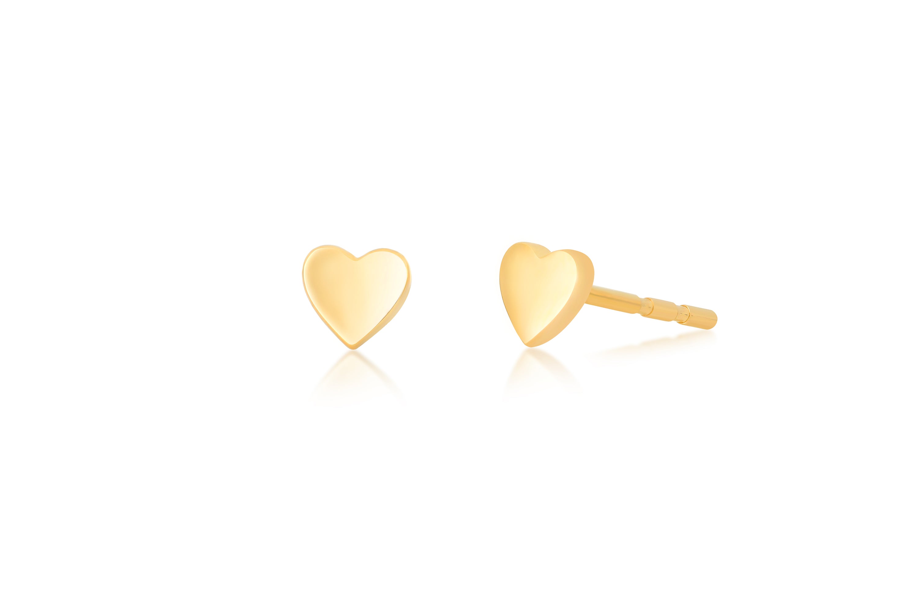 Gold Baby Heart Stud Earring