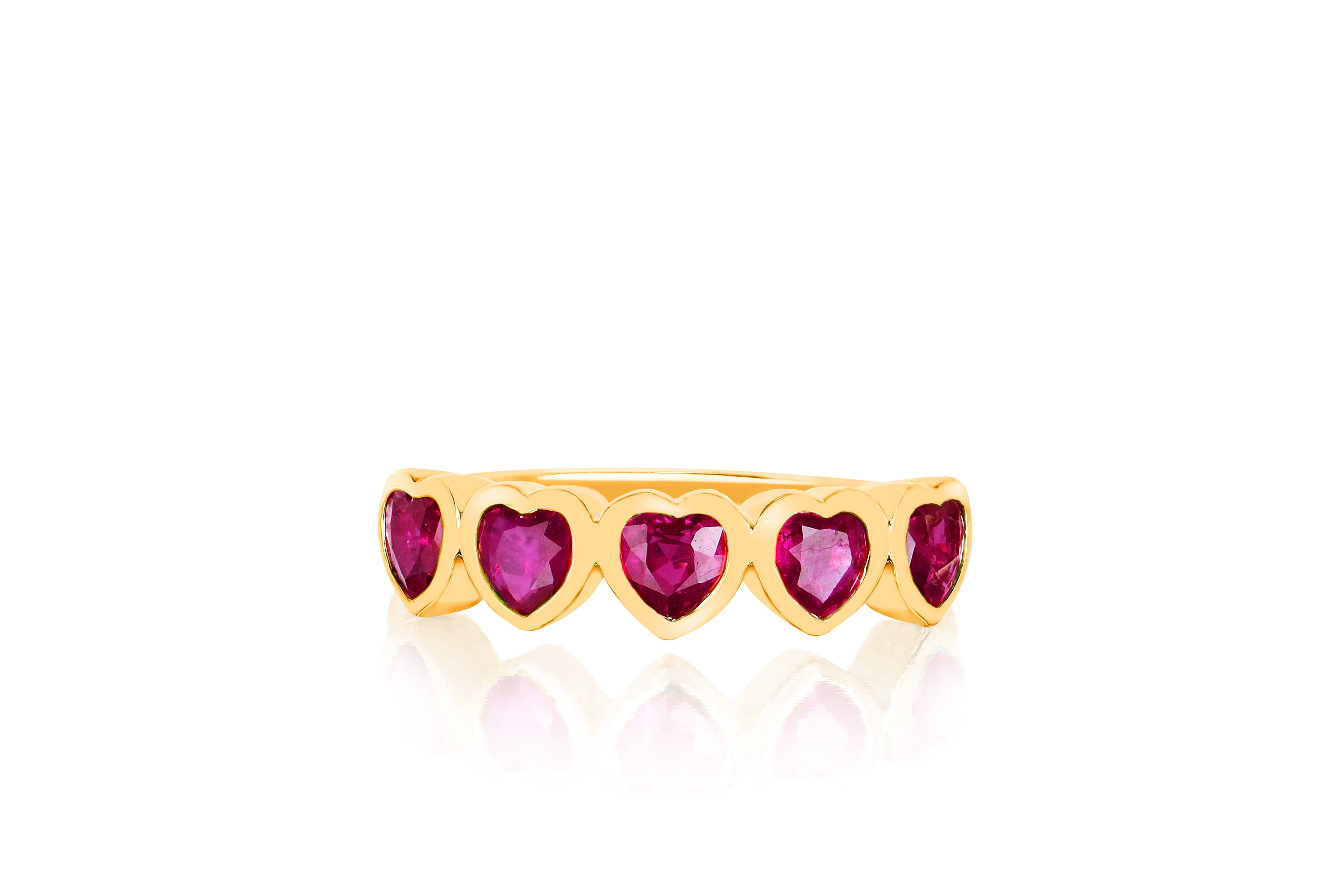 Ruby Multi Heart Ring