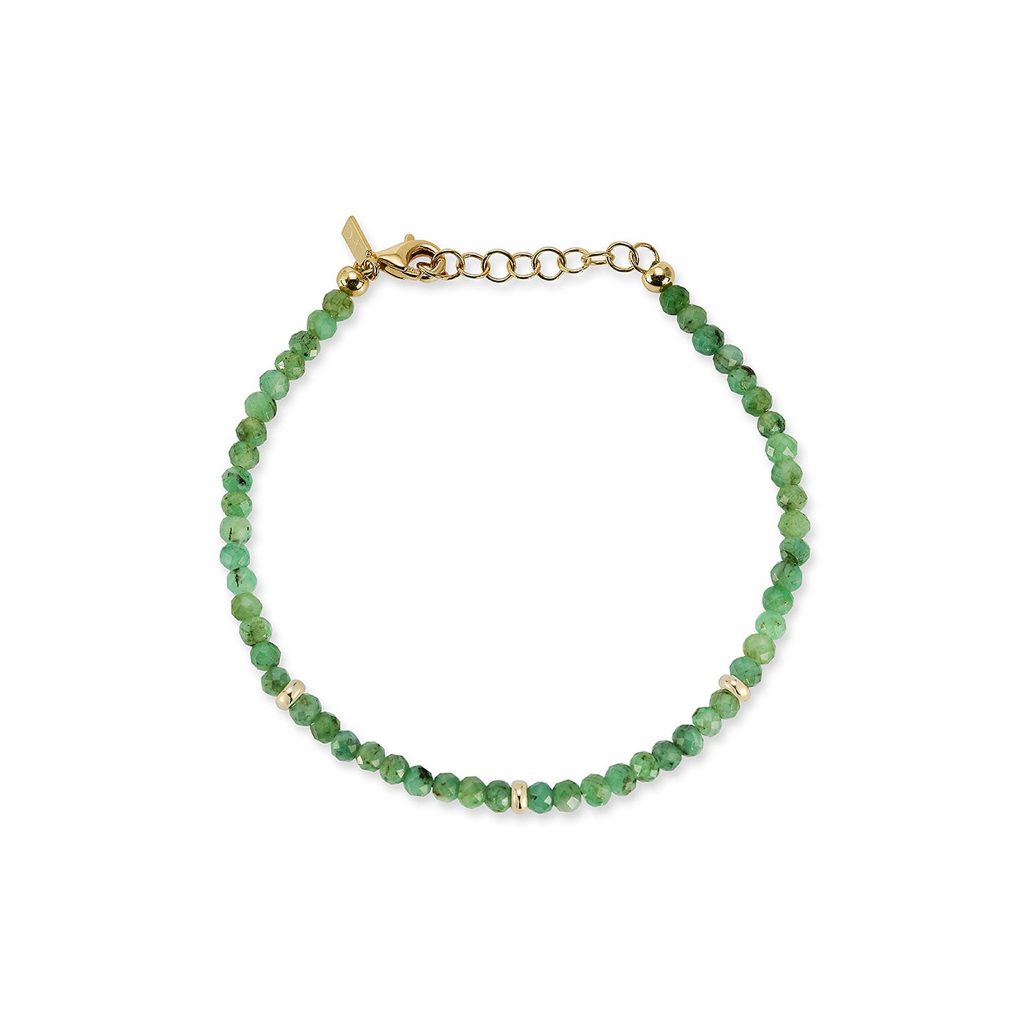 Birthstone Bead Bracelet In Emerald