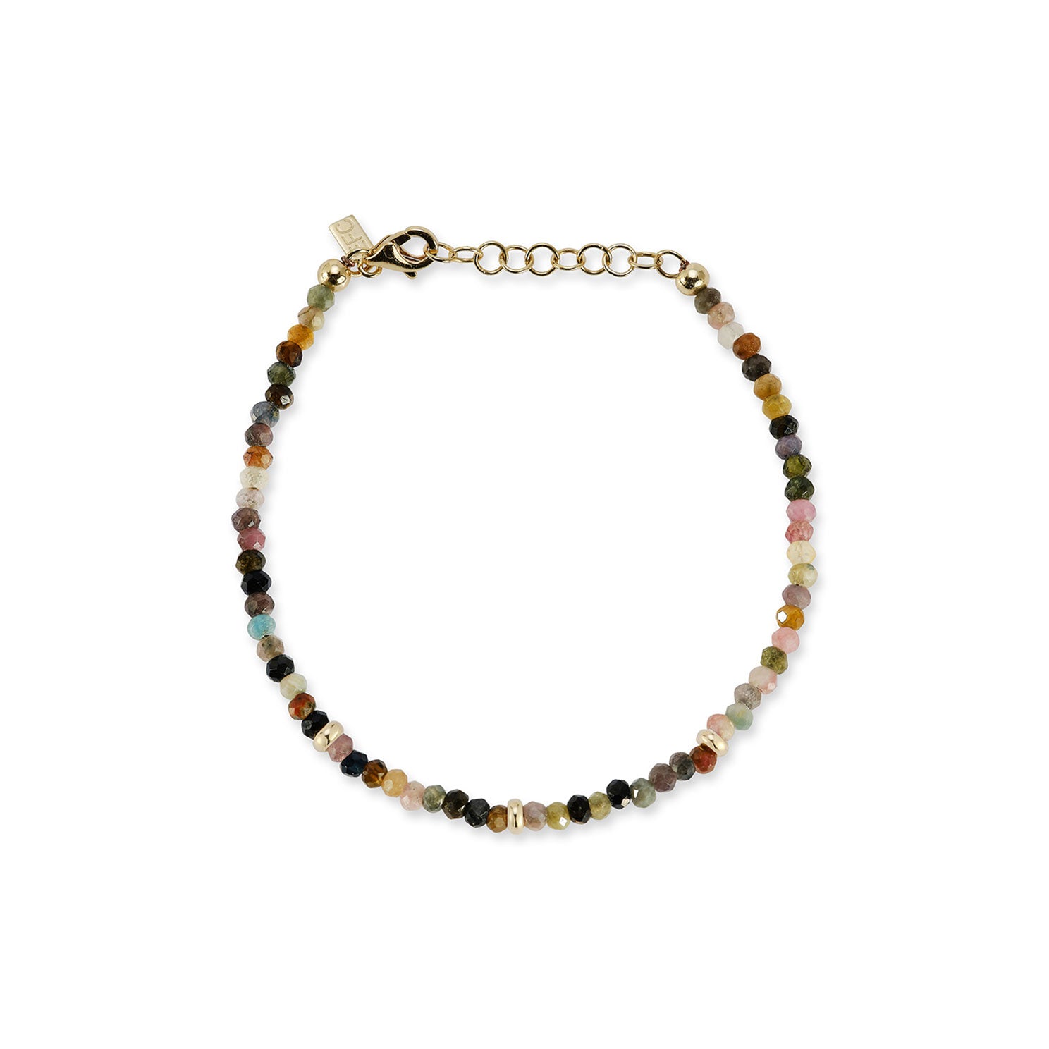 Birthstone Bead Bracelet In Tourmaline