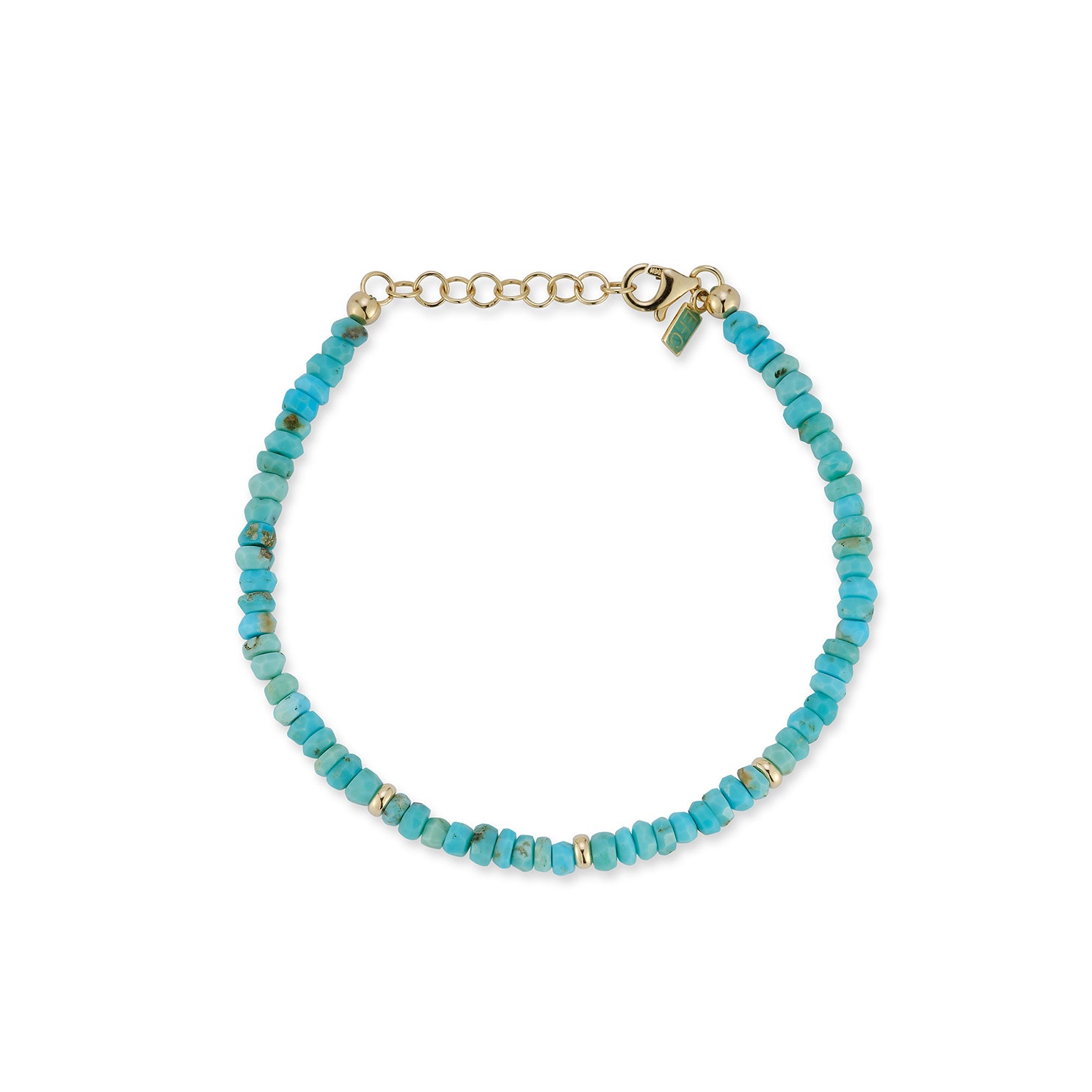 Birthstone Bead Bracelet In Turquoise