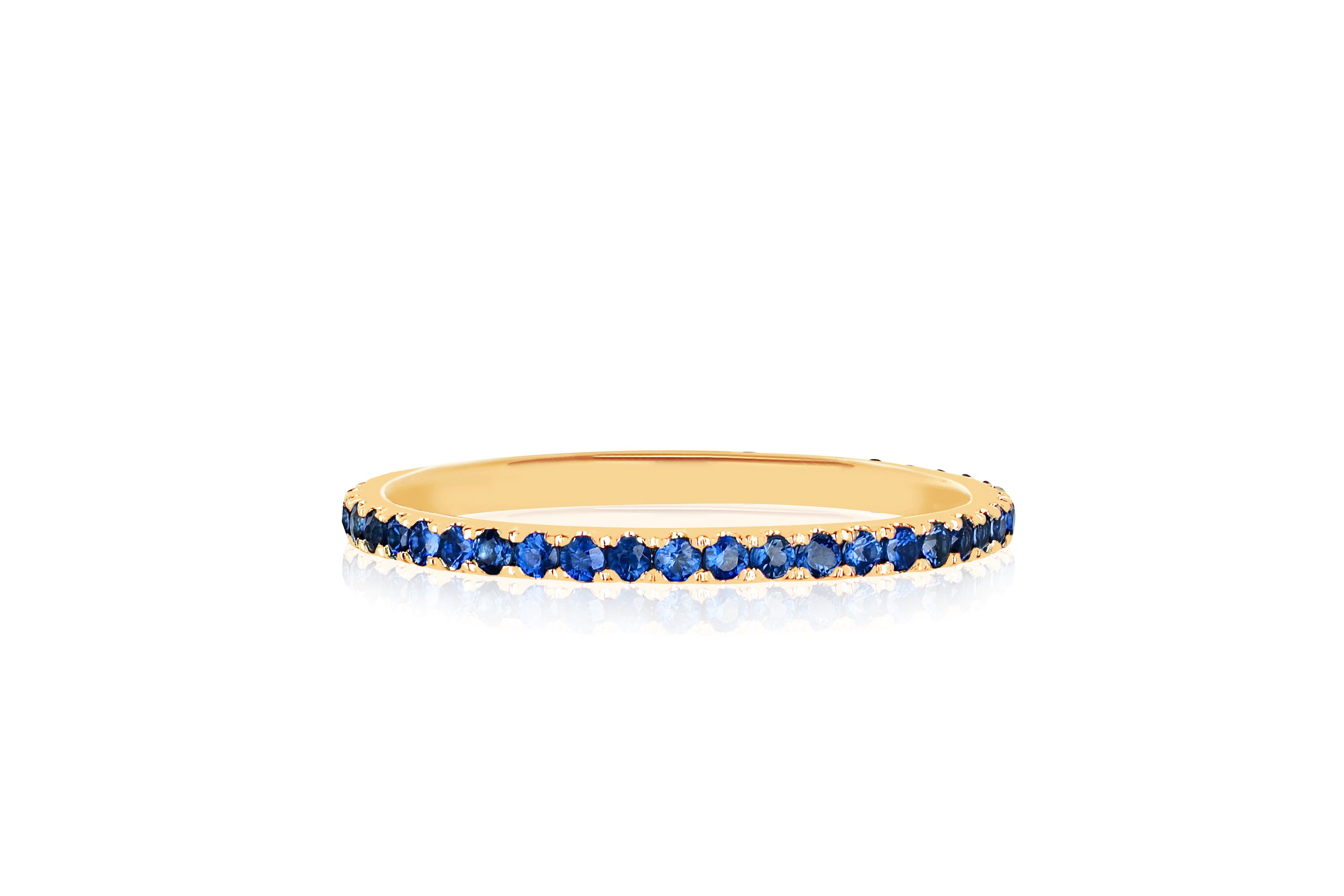 Blue Sapphire Eternity Stack Ring