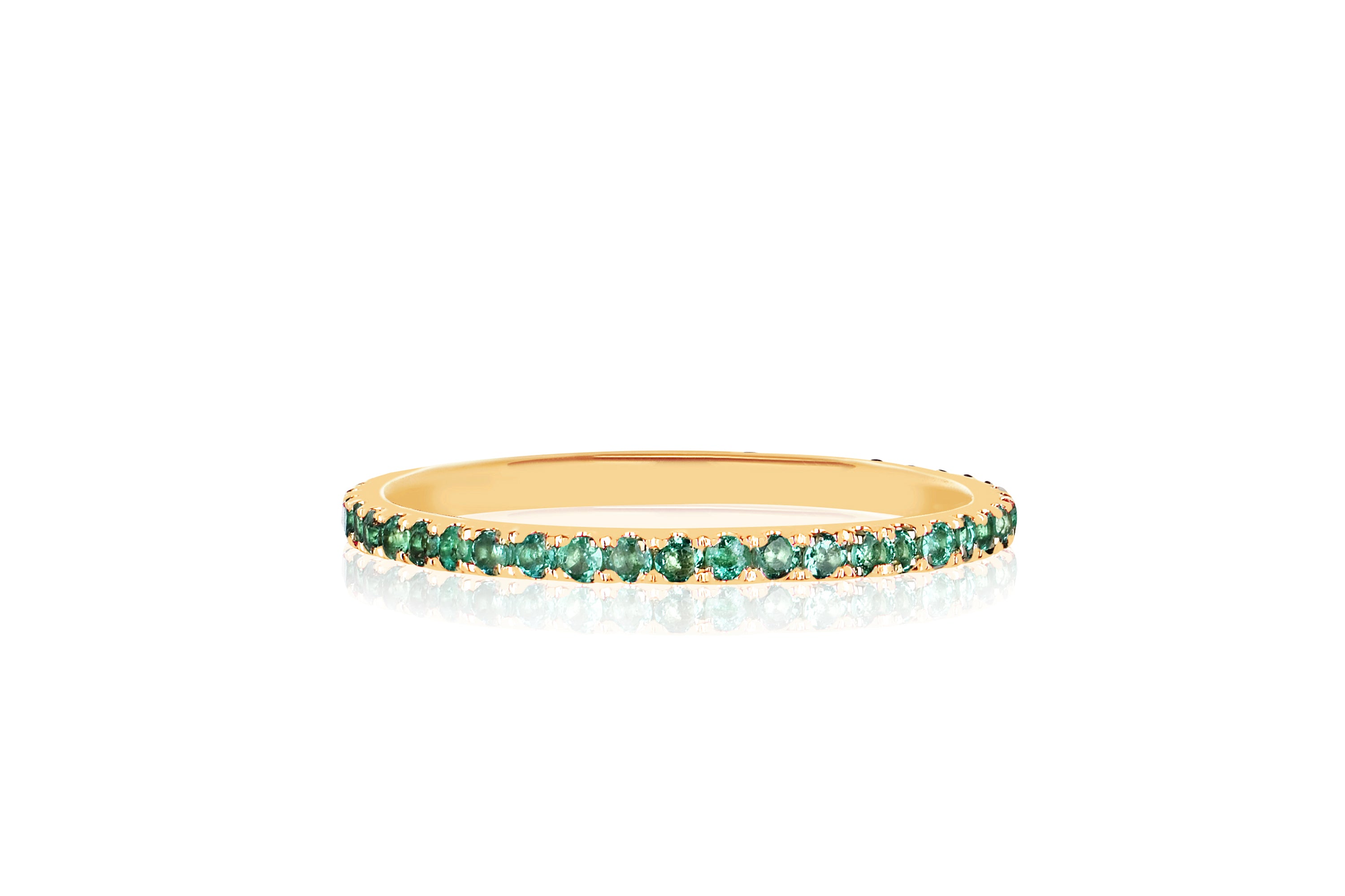 Emerald Eternity Stack Ring