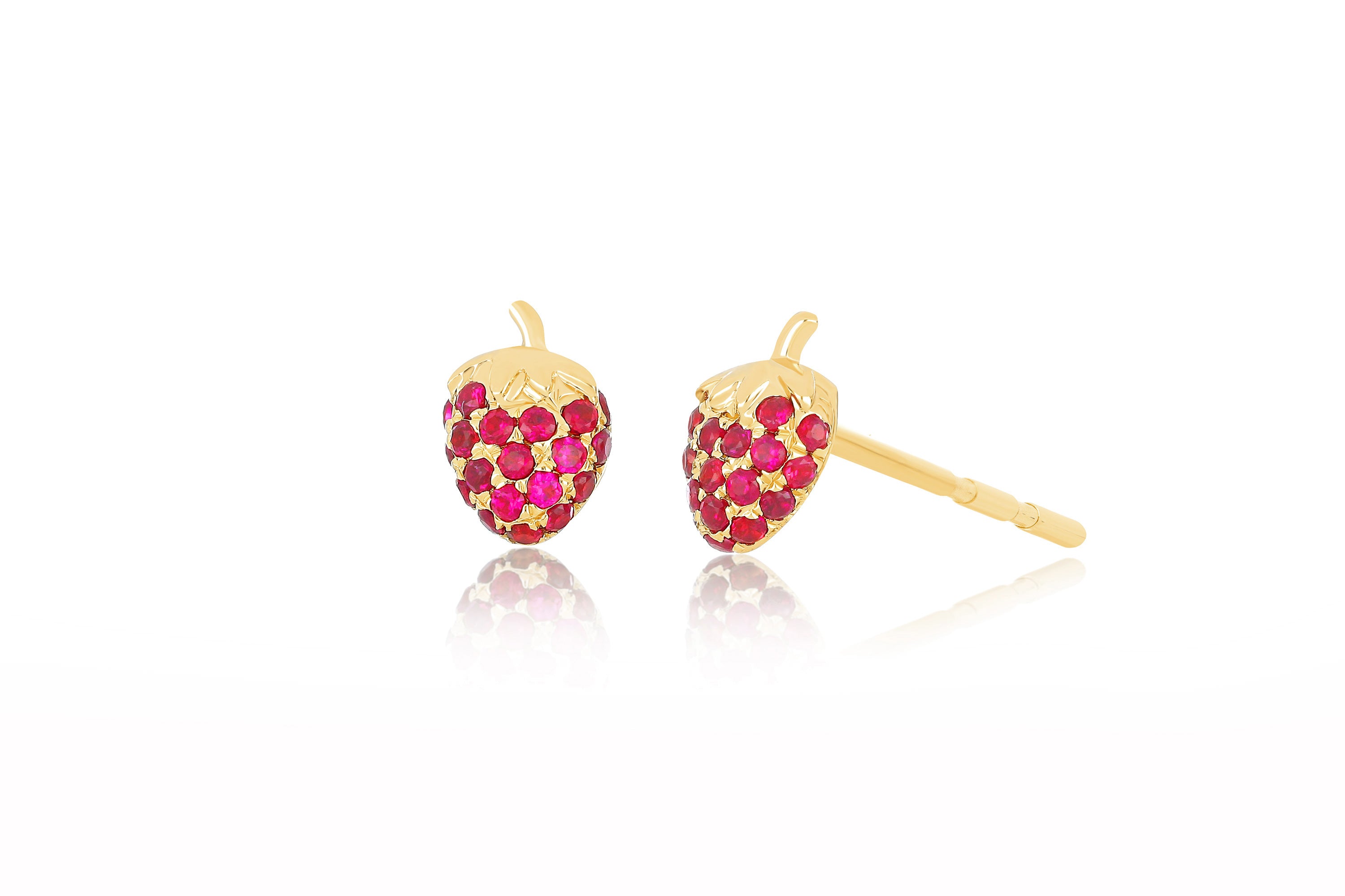 Ruby Mini Strawberry Stud Earring