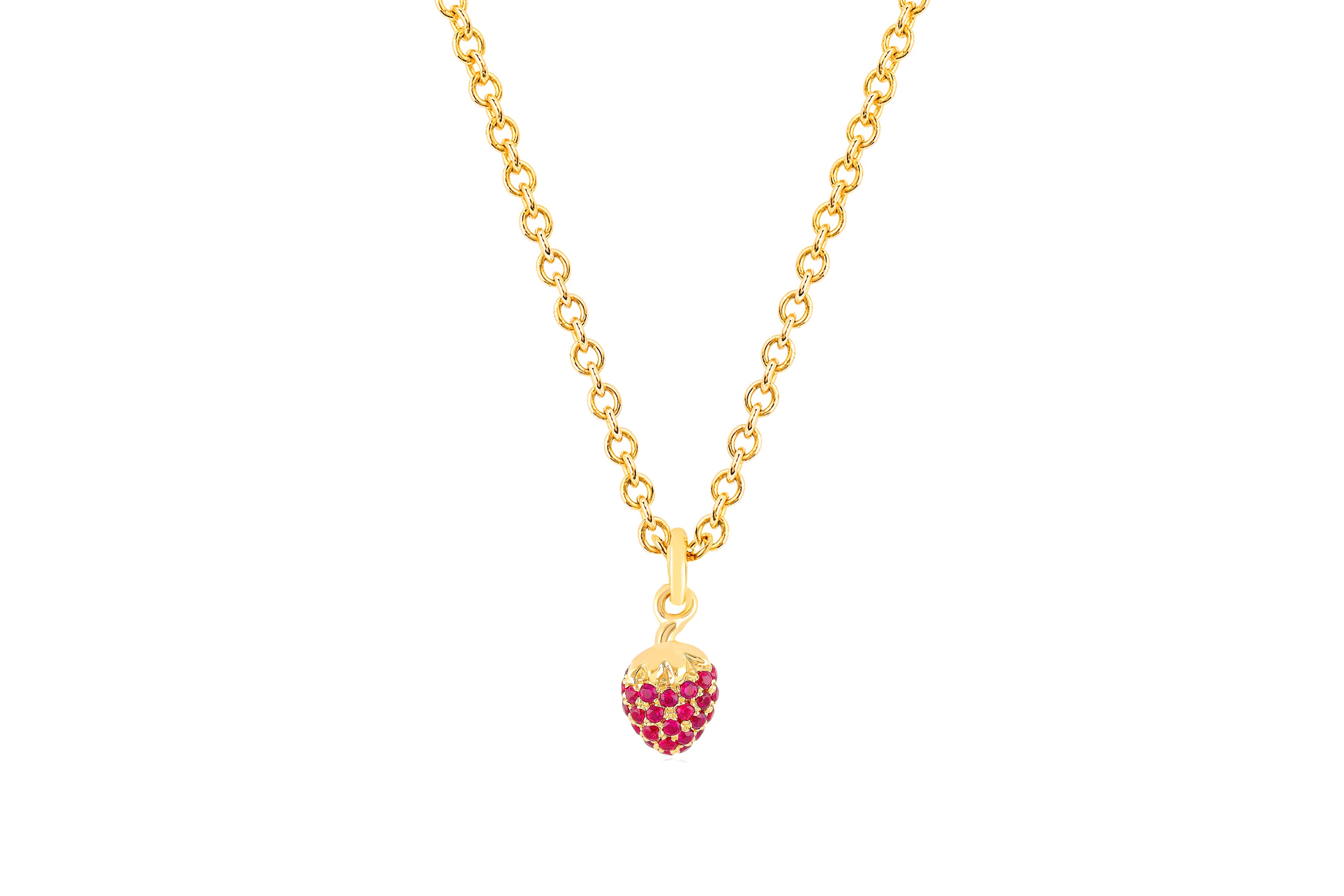 Ruby Mini Strawberry Necklace