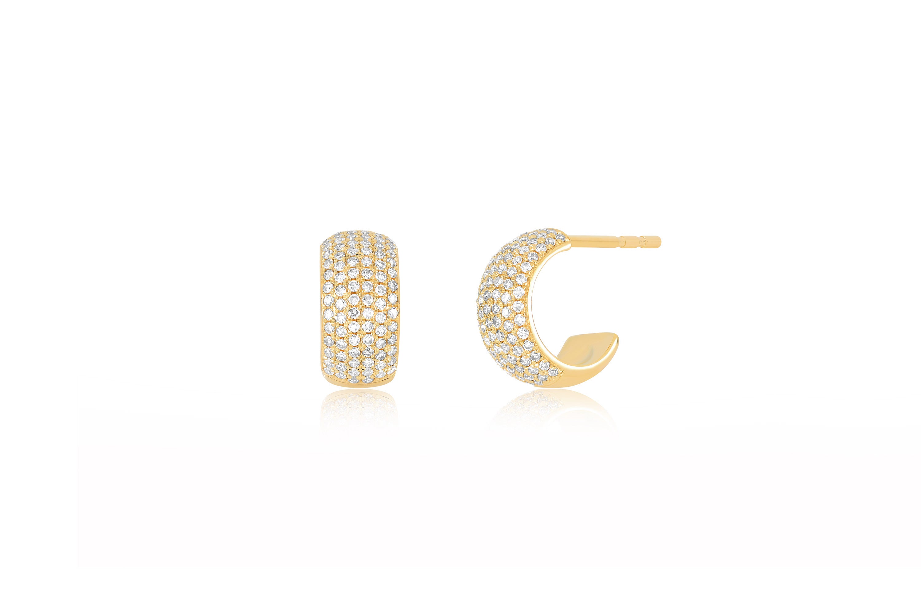 Pav Diamond Bubble Huggie Earring