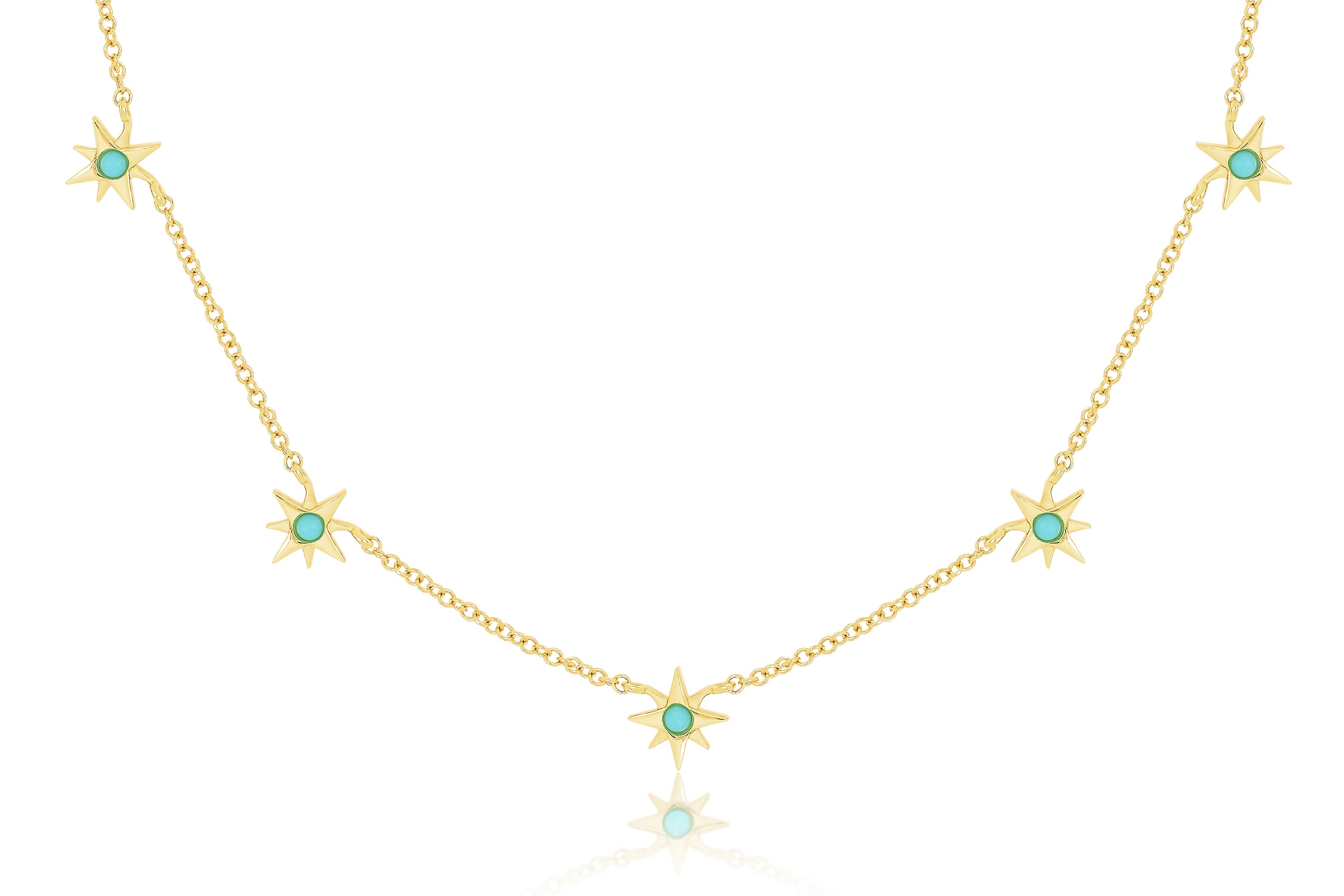 Turquoise Multi Starburst Necklace