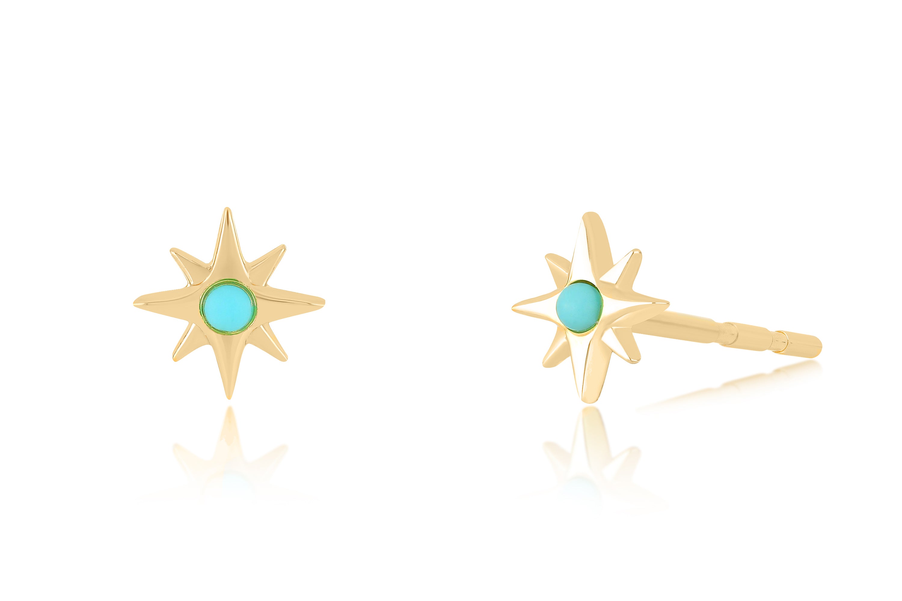 Turquoise Starburst Stud Earring