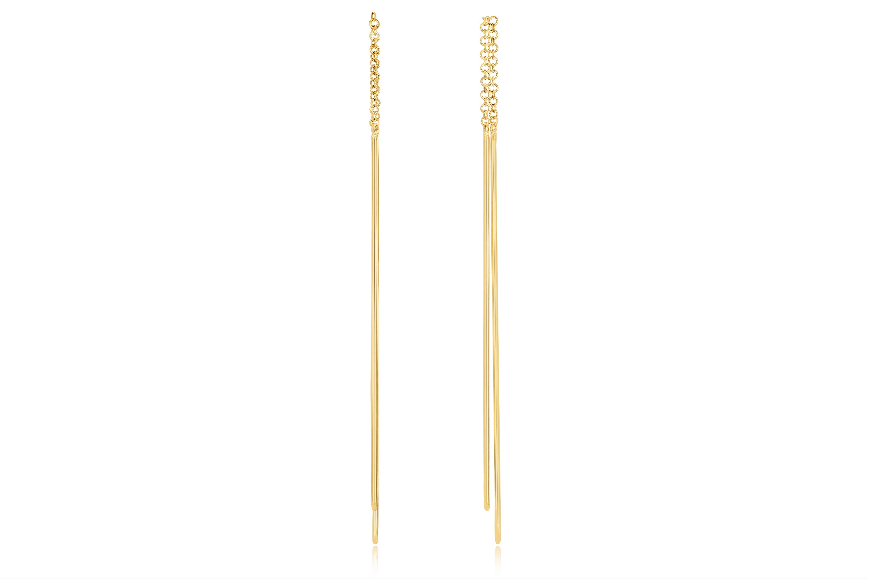 Gold Bar Threader Earring