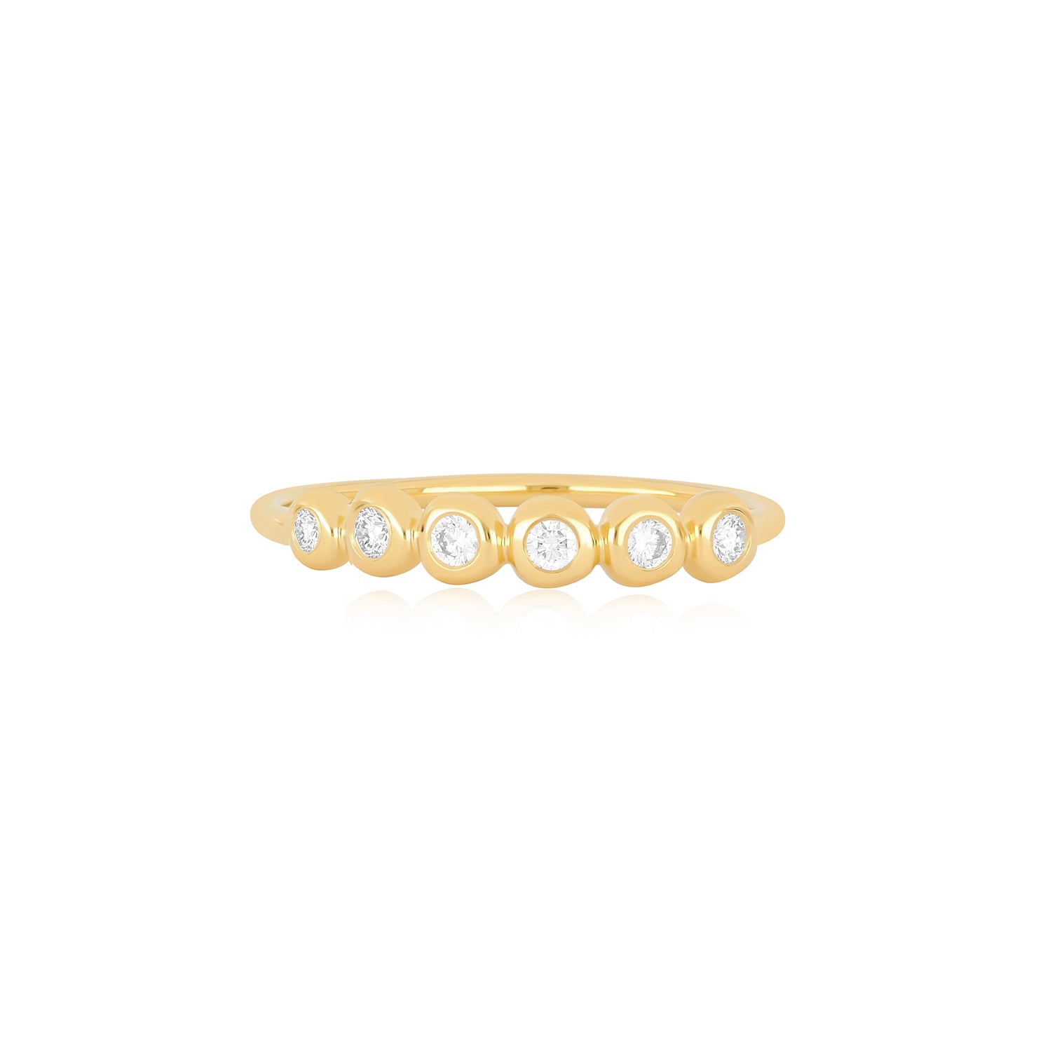 Diamond Pillow Stack Ring