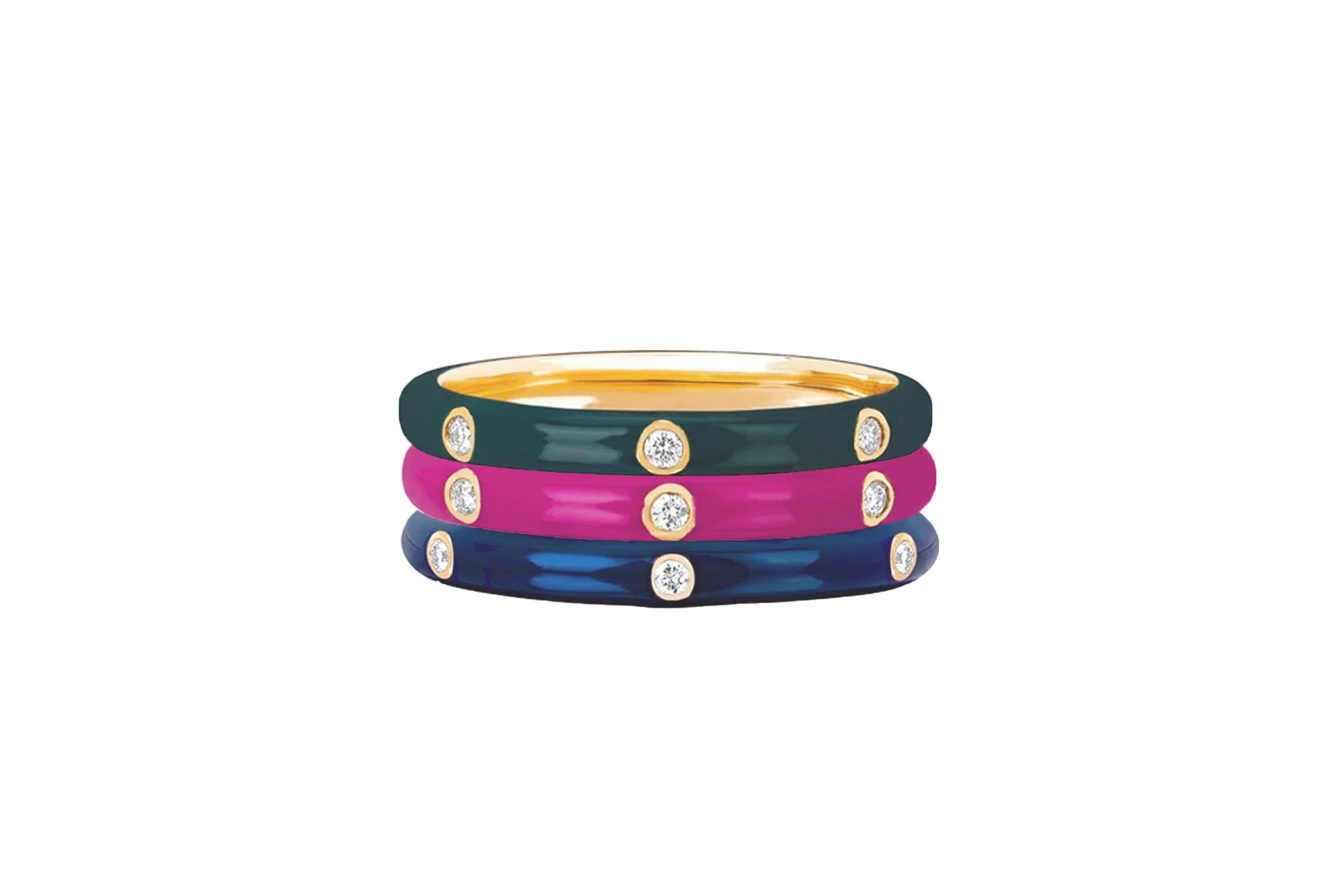 Jewel Tone Enamel Stack