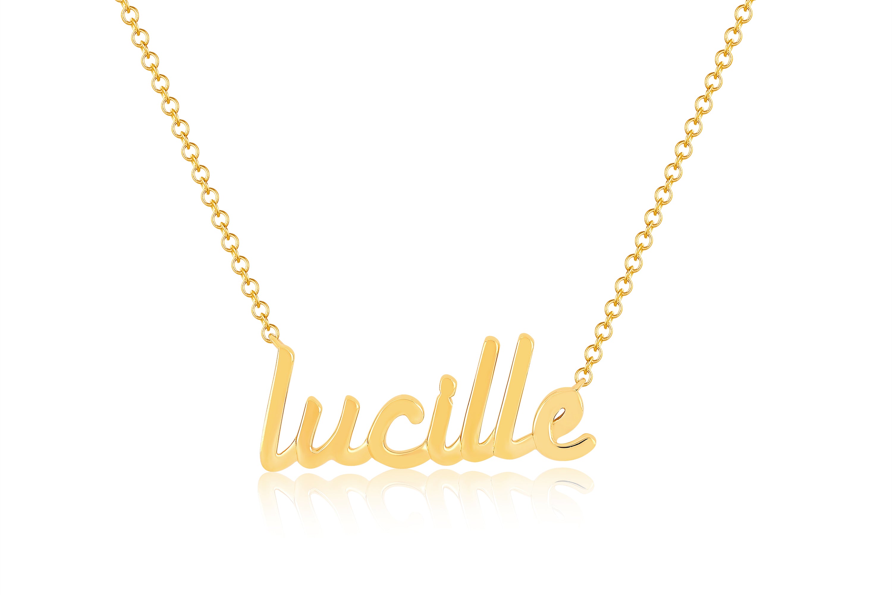 Script Gold Custom Initial Necklace